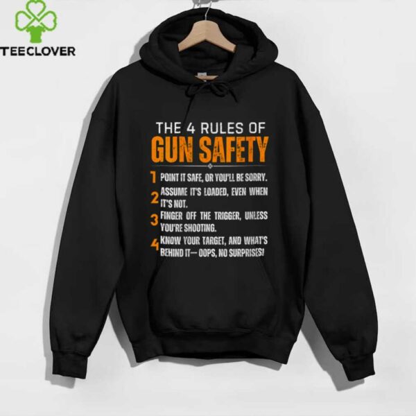 4 Rules Of Gun Safety Reloaders Gun Owners Hunters Shirt