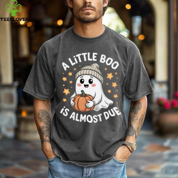 A Little Boo Is Almost Due Cute Fall Pregnancy Ghost Shirt