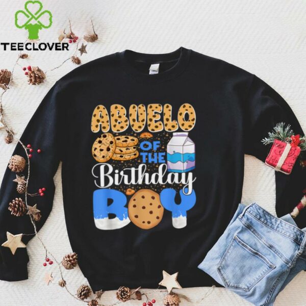 Abuelo Of The Birthday Boy Milk And Cookies 1st Birthday Shirt