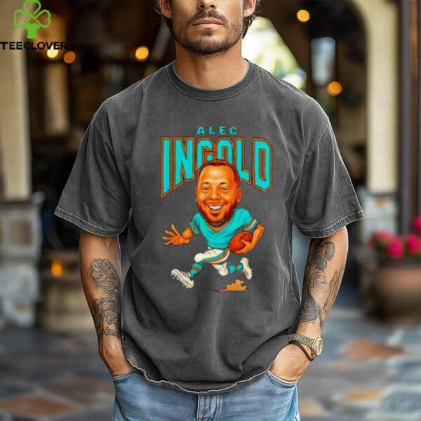 Alec Ingold player Miami Dolphins football caricature shirt
