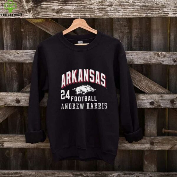 Andrew Harris Arkansas Razorbacks Black NIL Arch Logo  Shirt