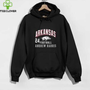 Andrew Harris Arkansas Razorbacks Black NIL Arch Logo Shirt