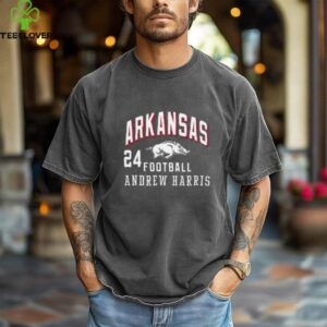 Andrew Harris Arkansas Razorbacks Black NIL Arch Logo Shirt
