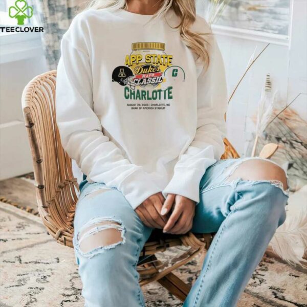 Appalachian State Mountaineers Vs Charlotte 49ers Duke’s Mayo Classic Charlotte Matchup Bank Of America Stadium 2025 shirts