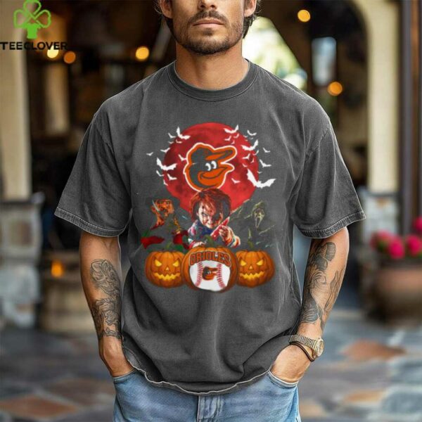 Baltimore Orioles Halloween Horror Mashup T Shirt
