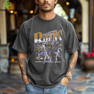 Baltimore Ravens national football league crow lighting graphic shirt