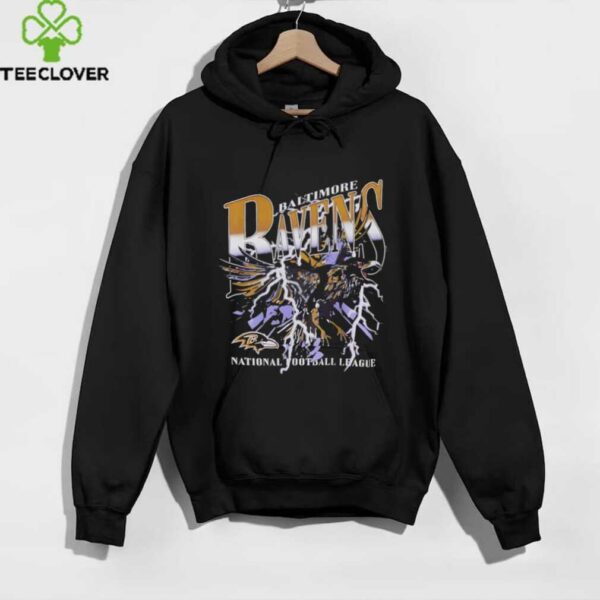 Baltimore Ravens national football league crow lighting graphic shirt