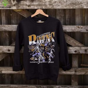Baltimore Ravens national football league crow lighting graphic shirt