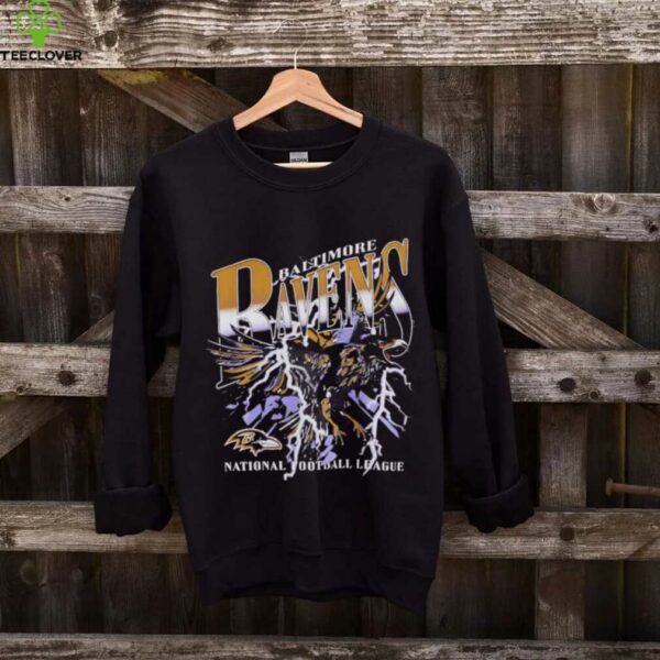 Baltimore Ravens national football league crow lighting graphic shirt