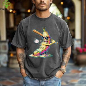 Banana Swinging Baseball Drip Artwork Art Shirt