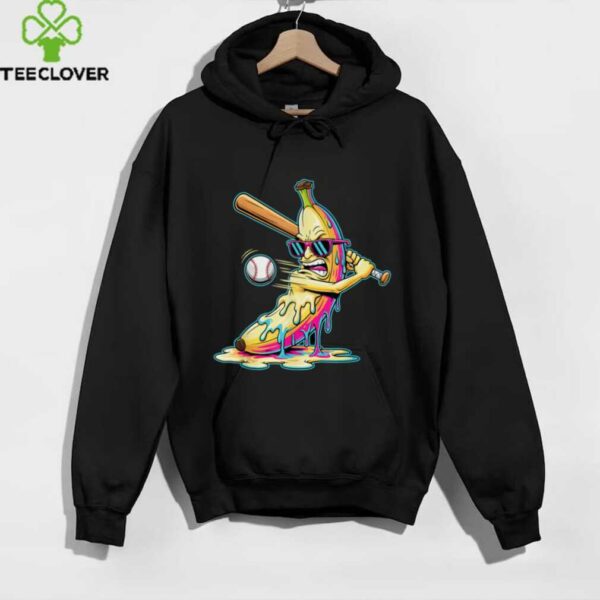 Banana Swinging Baseball Drip Artwork Art Shirt