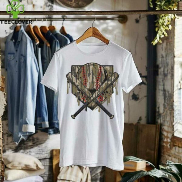 Baseball Drip For Boys Ice Cream Drip Old Camo Baseball Boys Shirt