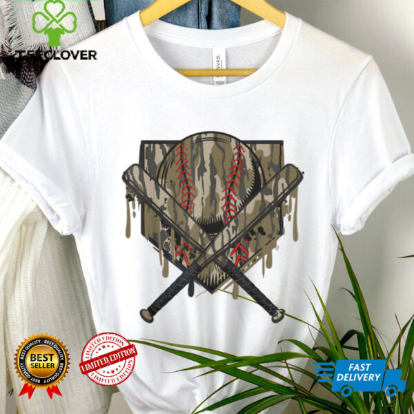 Baseball Drip For Boys Ice Cream Drip Old Camo Baseball Boys Shirt