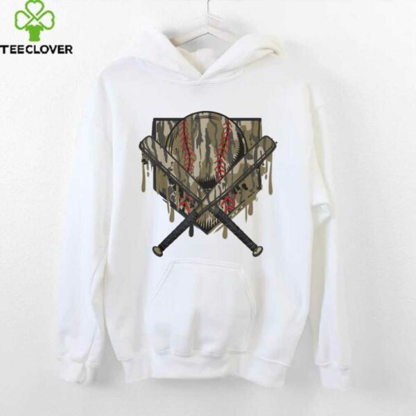 Baseball Drip For Boys Ice Cream Drip Old Camo Baseball Boys Shirt