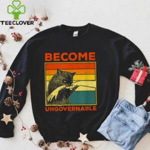 Become Ungovernable Black Cat Biting Hand Meme Shirt
