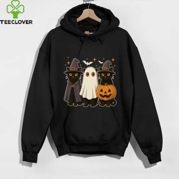 Black Cat Ghost Witch Halloween Costume Shirt