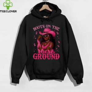 Boots On The Ground Pink Cowgirl Breast Cancer Western shirt