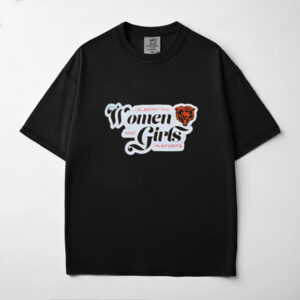 Chicago bears celebrating women and girls in sports shirt