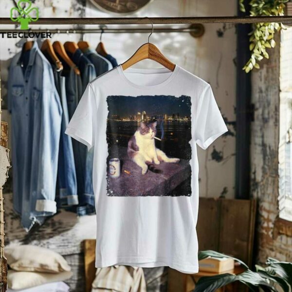Cigarette Kitten Smoking Cat Meme Stupid Brainrot Shirt