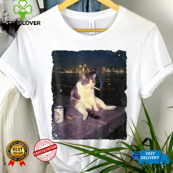 Cigarette Kitten Smoking Cat Meme Stupid Brainrot Shirt