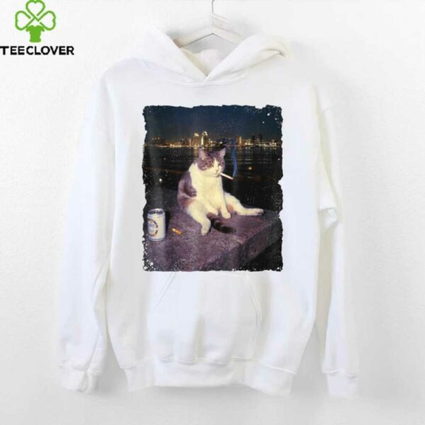 Cigarette Kitten Smoking Cat Meme Stupid Brainrot Shirt