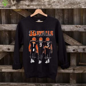 Cincinnati Bengals Ja’Marr Chase Joe Burrow and Tee Higgins signatures shirt