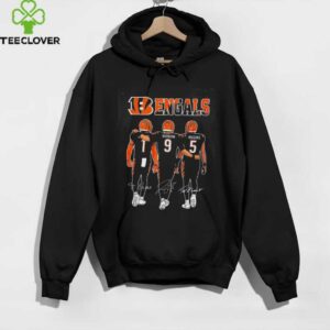 Cincinnati Bengals Ja’Marr Chase Joe Burrow and Tee Higgins signatures shirt