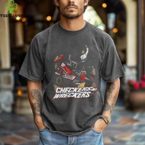Cole Macedo two C racing checkers and wreckers shirt