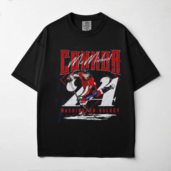Connor McMichael 24 Washington Hockey player autographed shirt
