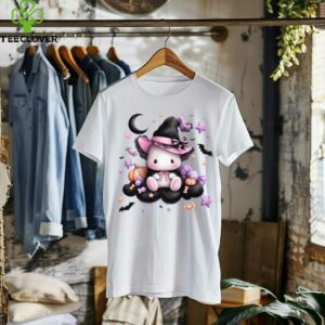 Cute Witch Bunny Halloween Magic Pumpkin Stars Shirt
