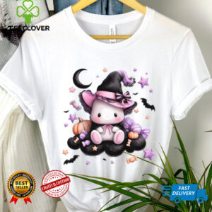 Cute Witch Bunny Halloween Magic Pumpkin Stars Shirt