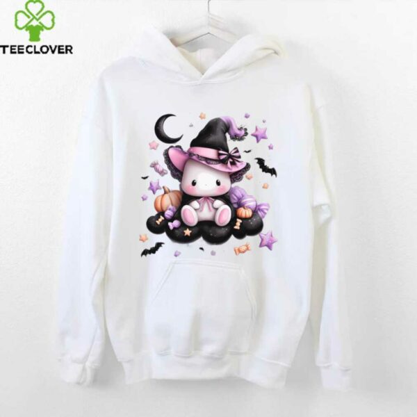 Cute Witch Bunny Halloween Magic Pumpkin Stars Shirt