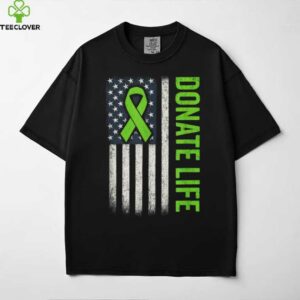 Donate Life   Organ Donor Support Ribbon Flag Shirt