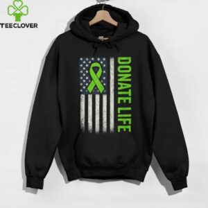 Donate Life   Organ Donor Support Ribbon Flag Shirt
