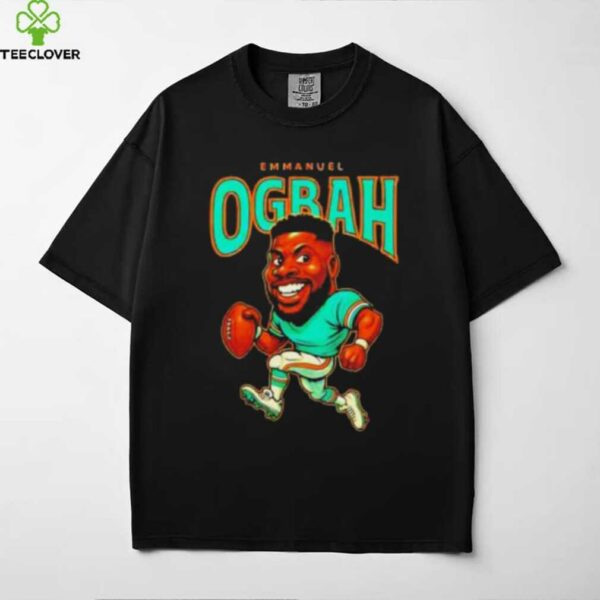 Emmanuel Ogbah player Miami Dolphins football caricature shirt