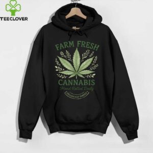 Farm Fresh Cannabis Leaf Organic Hand Rolled Style Shirt