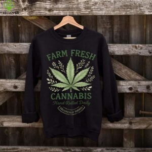 Farm Fresh Cannabis Leaf Organic Hand Rolled Style Shirt