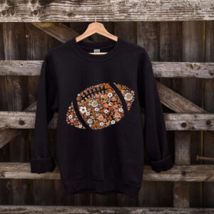 Floral Football Retro Game Day Brushstroke Shirt