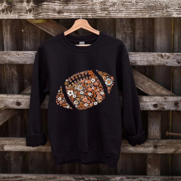 Floral Football Retro Game Day Brushstroke Shirt