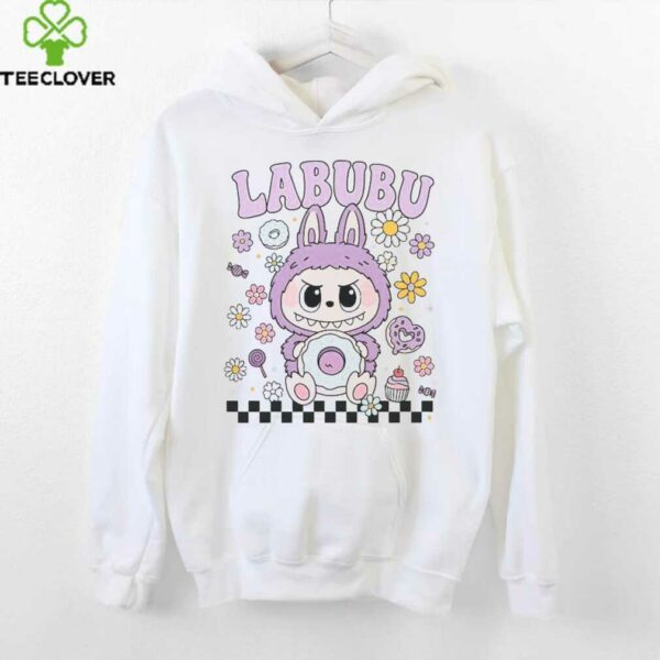 Floral Labubu Donut Pastel Cartoon Character Shirt