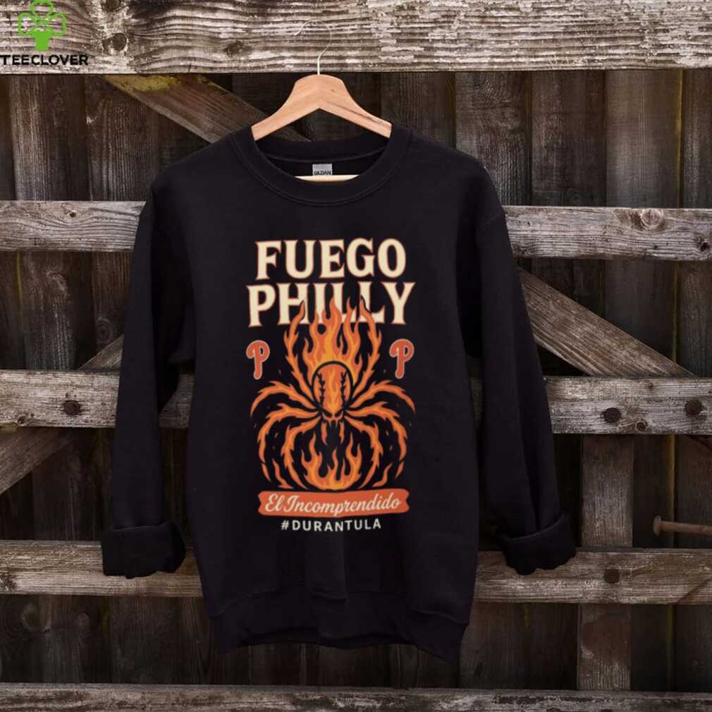 Fuego Philly Durantula – Jhoan Duran Phillies Shirt worn by a person