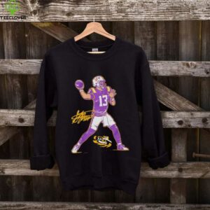 Garrett Nussmeier LSU Tigers football superstar pose signature graphic shirt