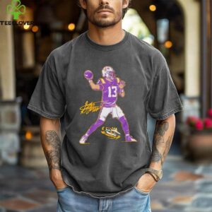 Garrett Nussmeier LSU Tigers football superstar pose signature graphic shirt