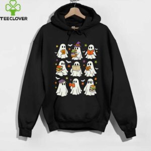 Ghost Book Reading Halloween Reader Teacher Cute Shirt