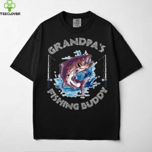 Grandpa Fishing Buddy Bass Youth Tee For Boys Shirt
