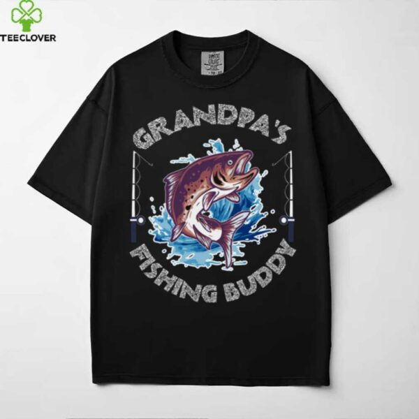 Grandpa Fishing Buddy Bass Youth Tee For Boys Shirt