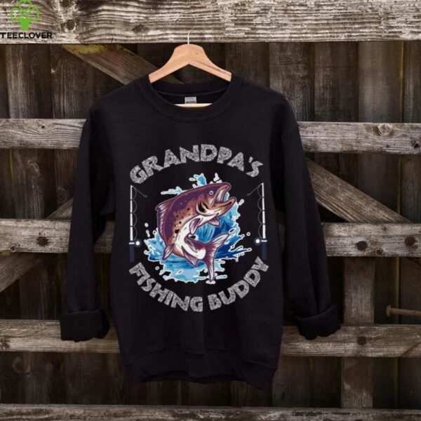 Grandpa Fishing Buddy Bass Youth Tee For Boys Shirt