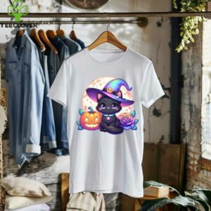 Halloween Cat Kitten Witch Cute Lazy Costume Shirt