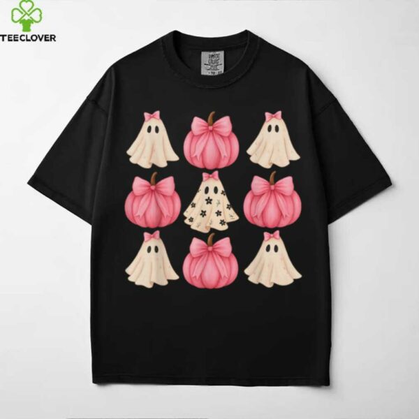 Halloween Coquette Bow Pumpkin Ghost Spooky Boo Women Girl Shirt