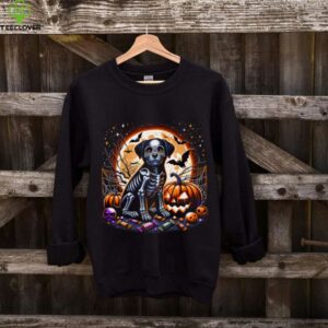 Halloween Skeleton Dog Spooky Animal Girls Graphic Shirt